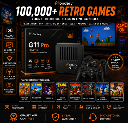 Mondery G11 Pro™ | 100,000+ Retro Games